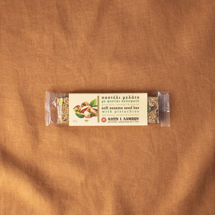 Lambou Bros. Sweet Treat Pasteli Melato (Chewy) Pistachio 40g