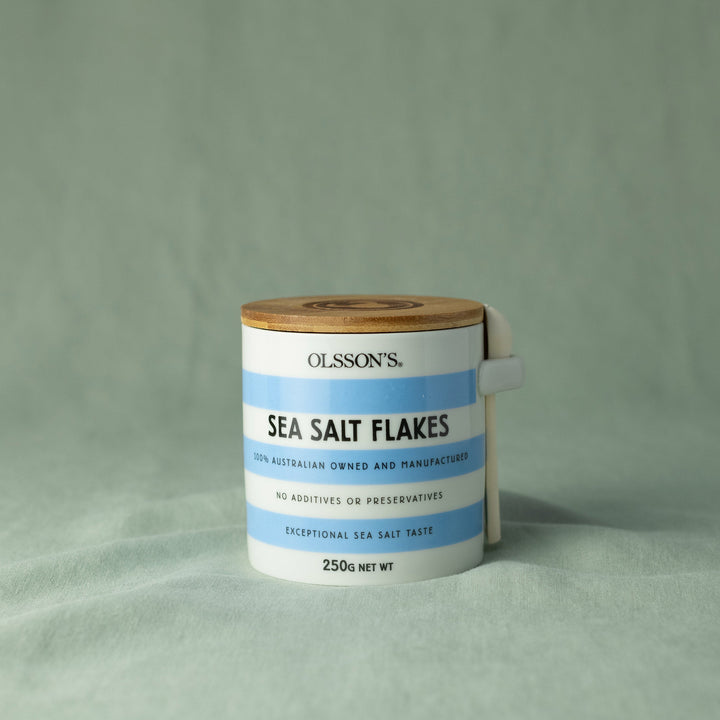 Olssons Salt Jar Sea Salt Flakes Stoneware Jar  250g