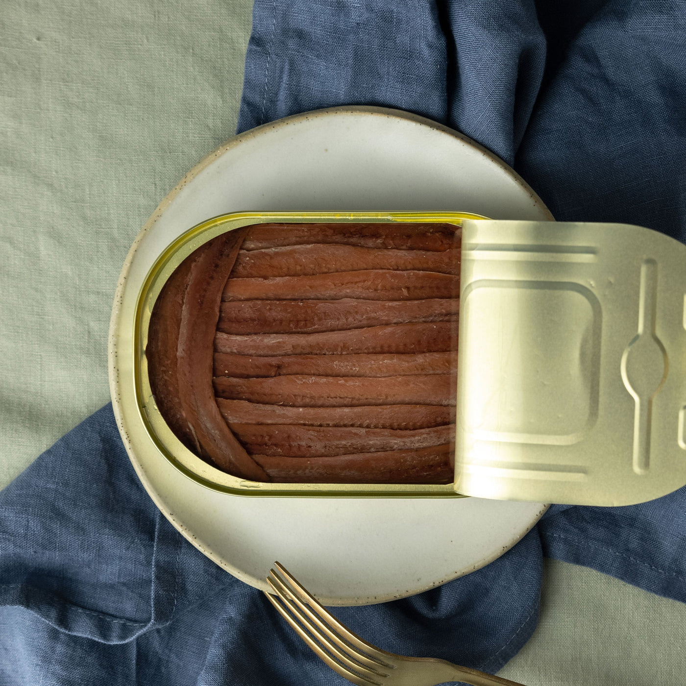 Omeio Artisanal Deli Tinned Seafood Gourmet Cantabrian Fillets of Anchovies in Olive Oil 115g
